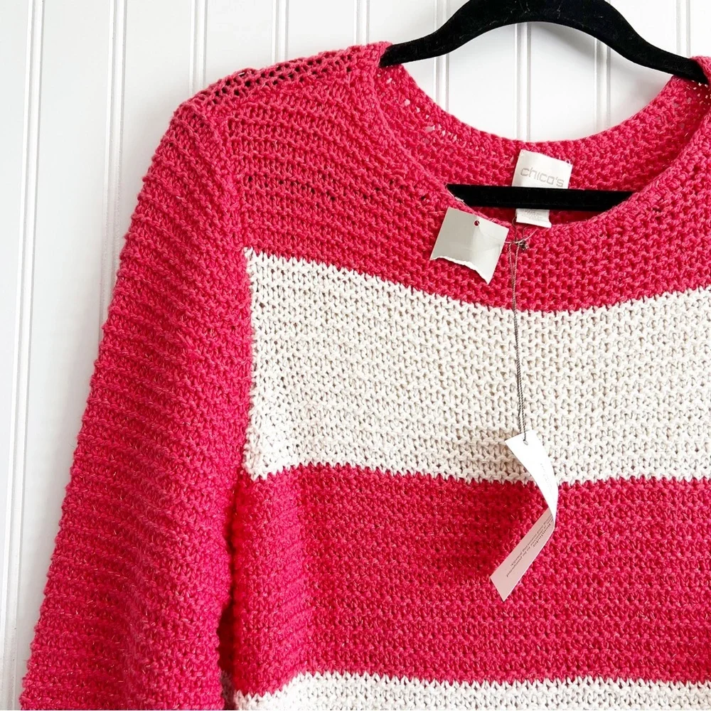 Chico's Harley Pullover Chunky Knit Sweater